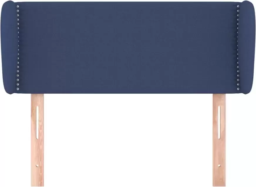 VidaXL Hoofdbord met randen 83x23x78 88 cm stof blauw - Foto 4