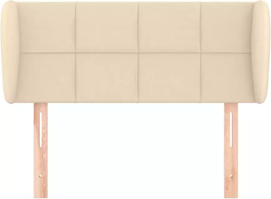 VIDAXL Hoofdbord met randen 83x23x78 88 cm stof crèmekleurig - Foto 9