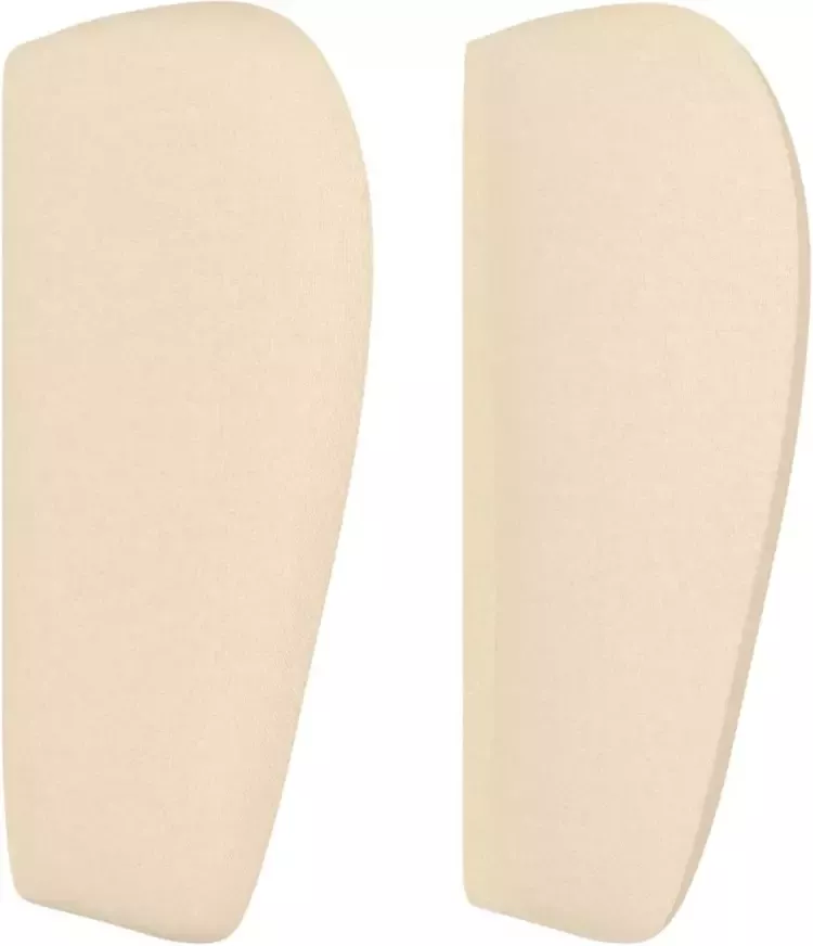 VidaXL Hoofdbord met randen 83x23x78 88 cm stof crÃ¨mekleurig - Foto 4