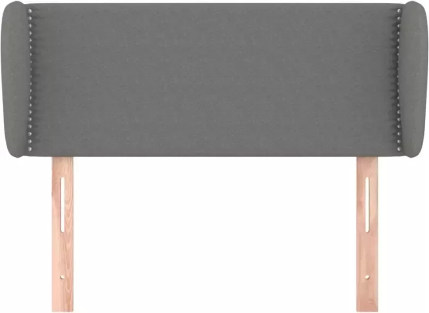 VidaXL Hoofdbord met randen 83x23x78 88 cm stof donkergrijs - Foto 4
