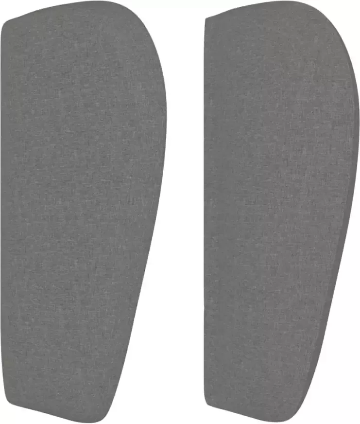 VidaXL Hoofdbord met randen 83x23x78 88 cm stof donkergrijs - Foto 3