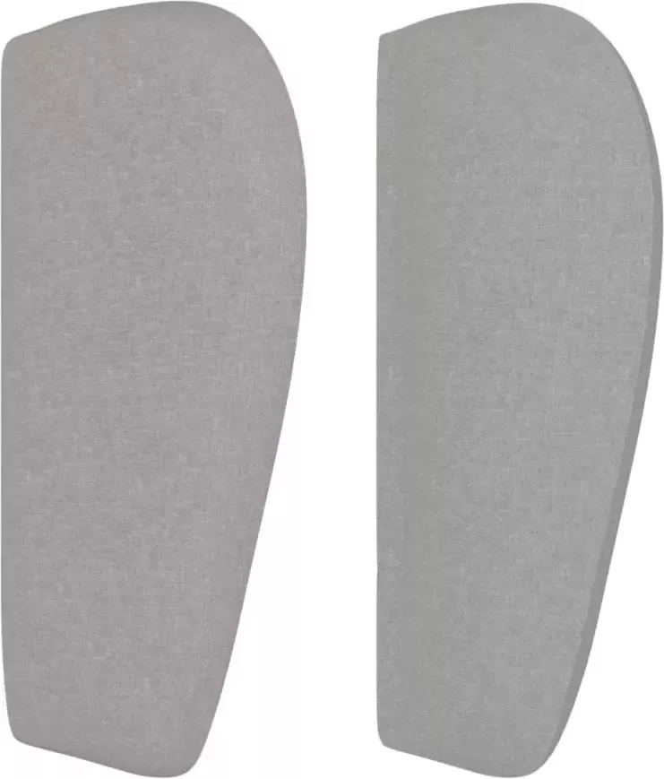 VidaXL Hoofdbord met randen 83x23x78 88 cm stof lichtgrijs - Foto 3