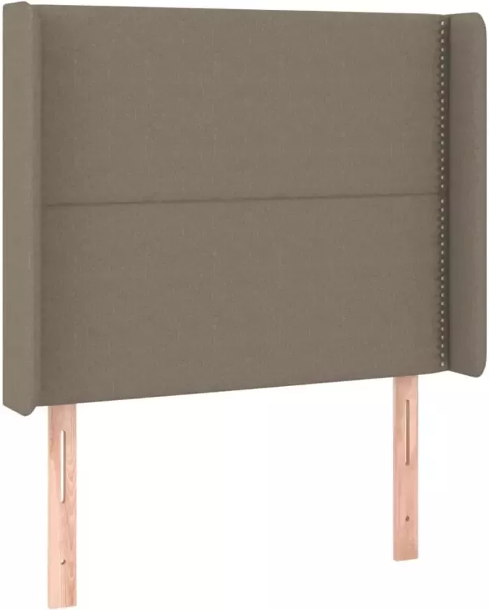 VIDAXL Hoofdbord met randen 93x16x118 128 cm stof taupe - Foto 5