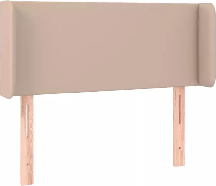 VIDAXL Hoofdbord met randen 93x16x78 88 cm kunstleer cappuccinokleur - Foto 7