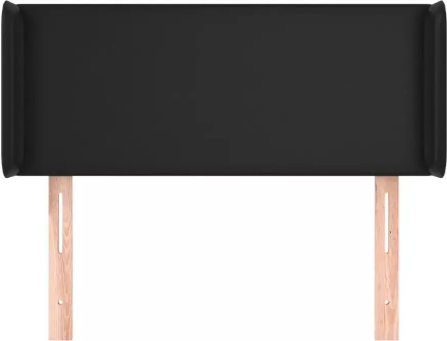 VIDAXL Hoofdbord met randen 93x16x78 88 cm kunstleer zwart - Foto 2