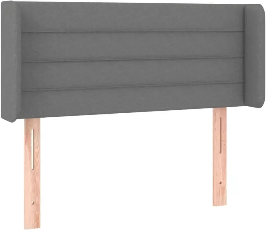 VIDAXL Hoofdbord met randen 93x16x78 88 cm stof donkergrijs - Foto 3