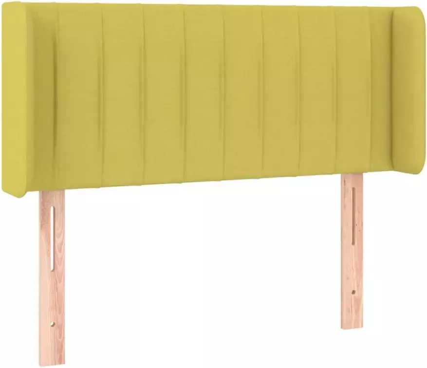 VIDAXL Hoofdbord met randen 93x16x78 88 cm stof groen - Foto 4