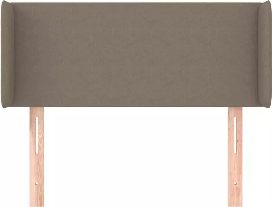 VIDAXL Hoofdbord met randen 93x16x78 88 cm stof taupe - Foto 5