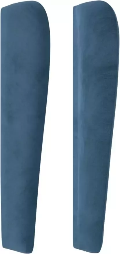 VidaXL Hoofdbord met randen 93x23x118 128 cm fluweel donkerblauw - Foto 4