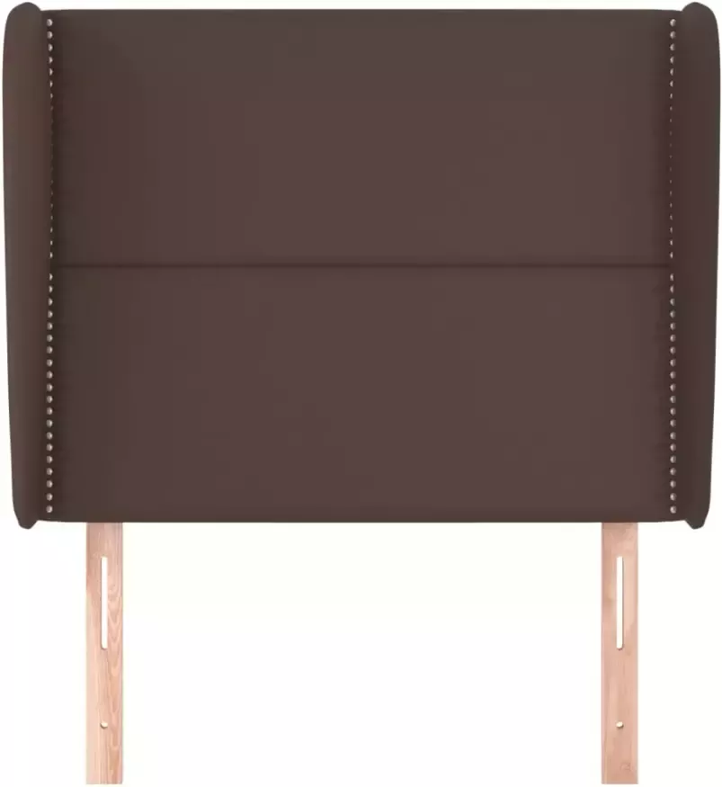 VIDAXL Hoofdbord met randen 93x23x118 128 cm kunstleer bruin - Foto 2