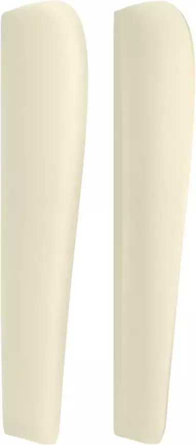 VidaXL Hoofdbord met randen 93x23x118 128 cm kunstleer crèmekleurig - Foto 4