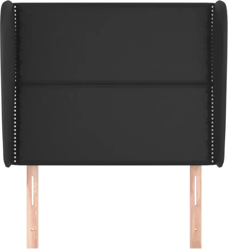 VidaXL Hoofdbord met randen 93x23x118 128 cm kunstleer zwart - Foto 4