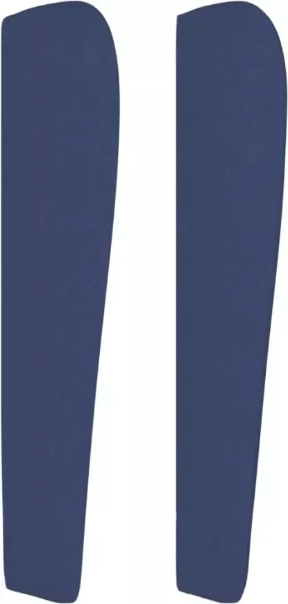 VIDAXL Hoofdbord met randen 93x23x118 128 cm stof blauw