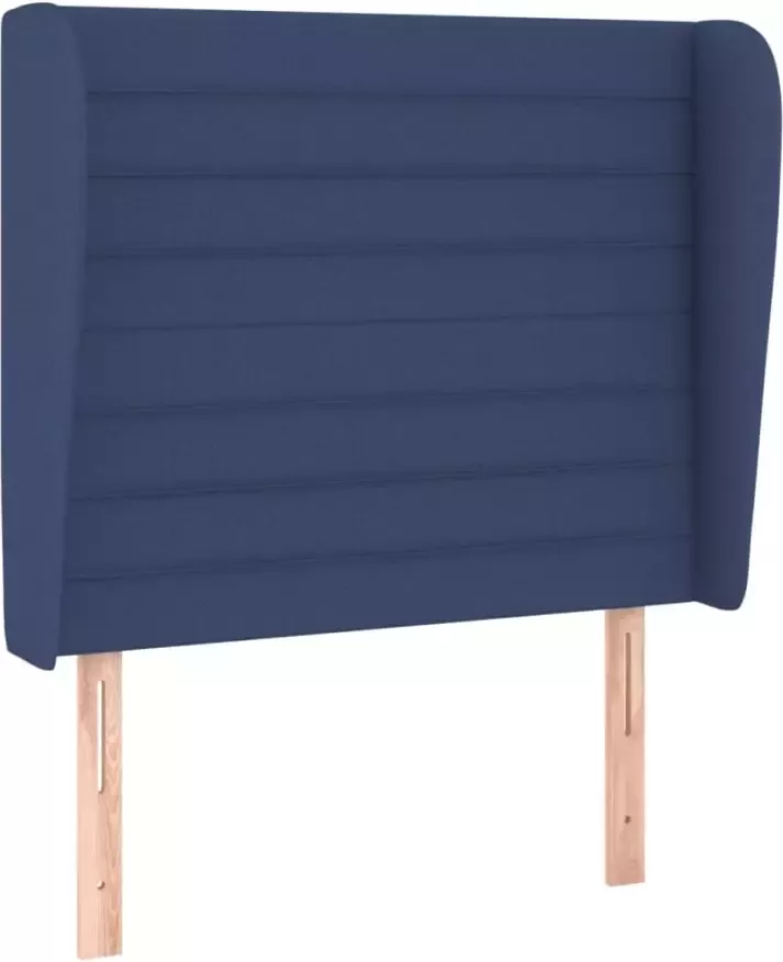 VIDAXL Hoofdbord met randen 93x23x118 128 cm stof blauw - Foto 2