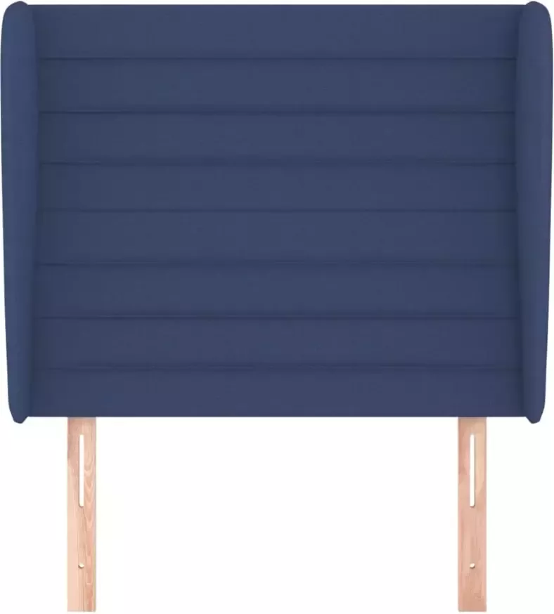 VIDAXL Hoofdbord met randen 93x23x118 128 cm stof blauw - Foto 1