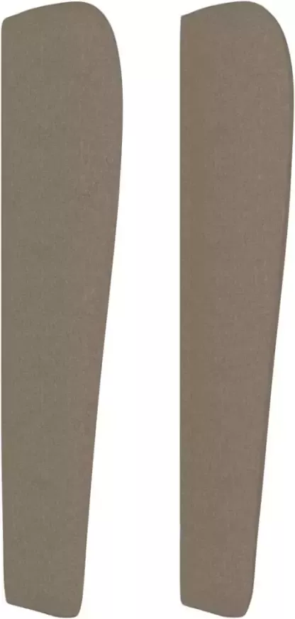 VIDAXL Hoofdbord met randen 93x23x118 128 cm stof taupe - Foto 4