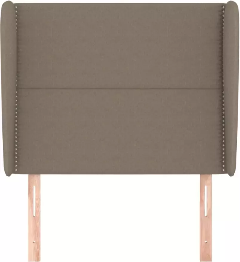 VIDAXL Hoofdbord met randen 93x23x118 128 cm stof taupe