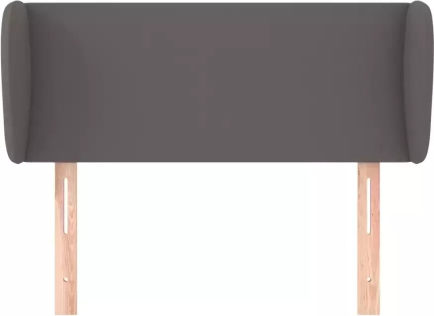 VIDAXL Hoofdbord met randen 93x23x78 88 cm kunstleer grijs - Foto 3
