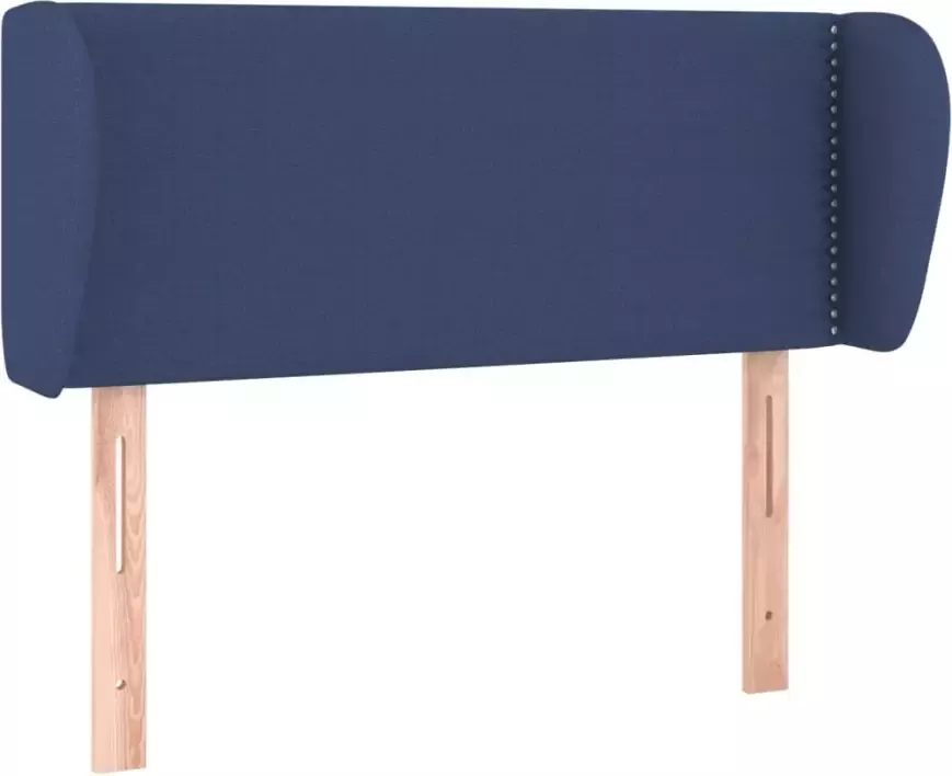 VIDAXL Hoofdbord met randen 93x23x78 88 cm stof blauw - Foto 4