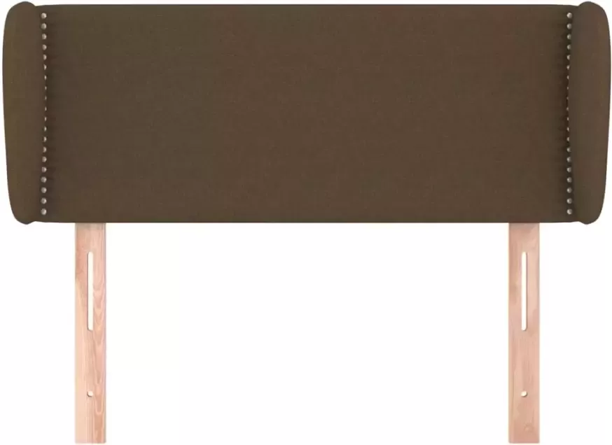 VidaXL Hoofdbord met randen 93x23x78 88 cm stof donkerbruin - Foto 4