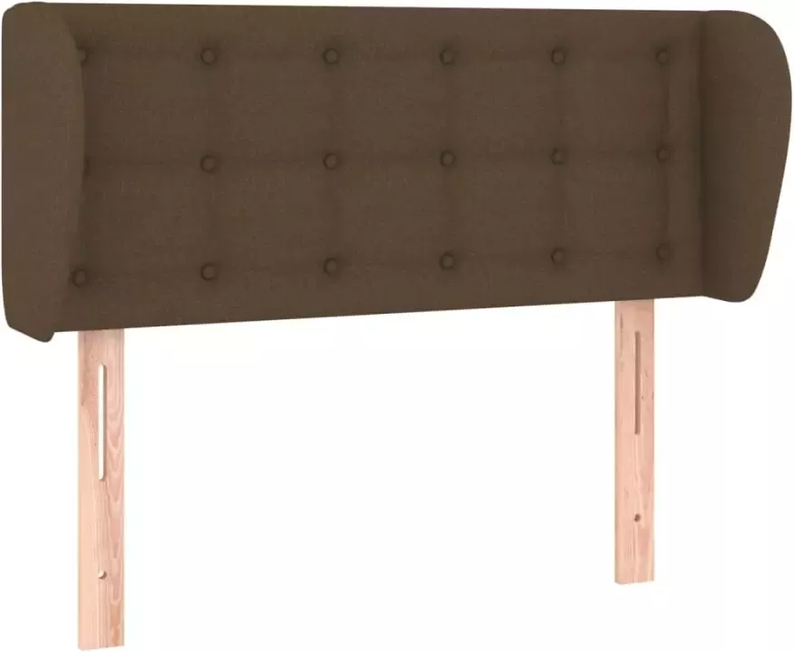 VIDAXL Hoofdbord met randen 93x23x78 88 cm stof donkerbruin - Foto 3