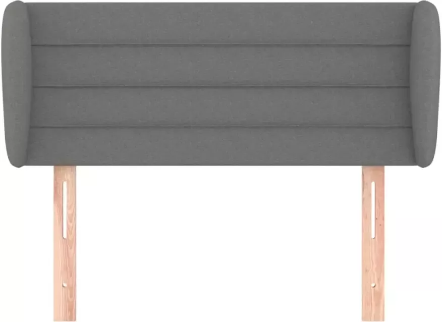 VIDAXL Hoofdbord met randen 93x23x78 88 cm stof donkergrijs - Foto 4