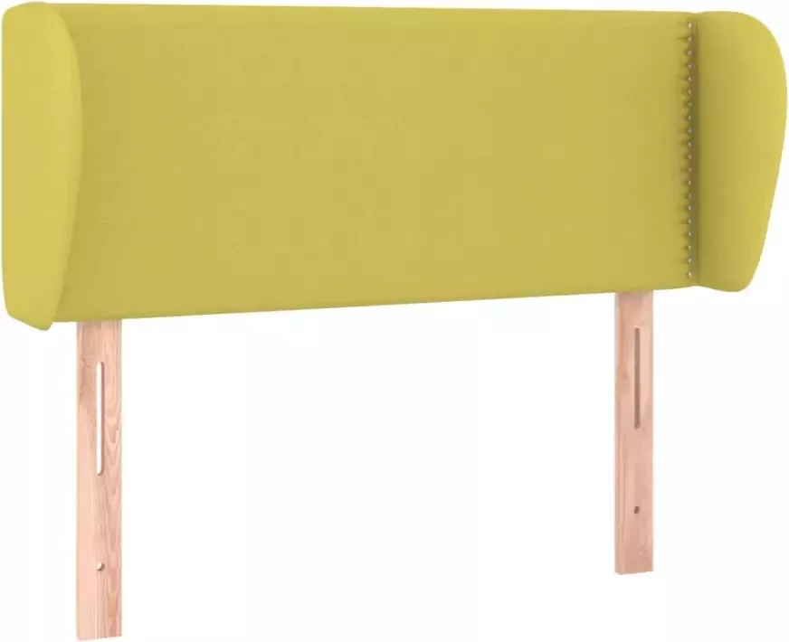 VIDAXL Hoofdbord met randen 93x23x78 88 cm stof groen - Foto 4