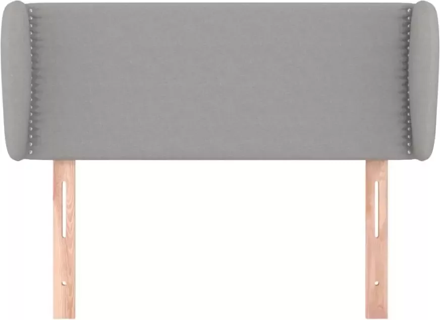 VidaXL Hoofdbord met randen 93x23x78 88 cm stof lichtgrijs - Foto 4