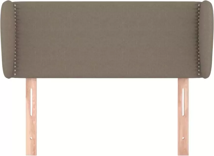VidaXL Hoofdbord met randen 93x23x78 88 cm stof taupe - Foto 4