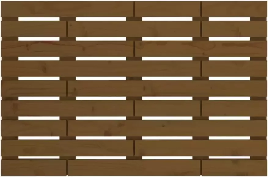 VIDAXL Hoofdbord wandmontage 106x3x63 cm grenenhout honingbruin - Foto 3