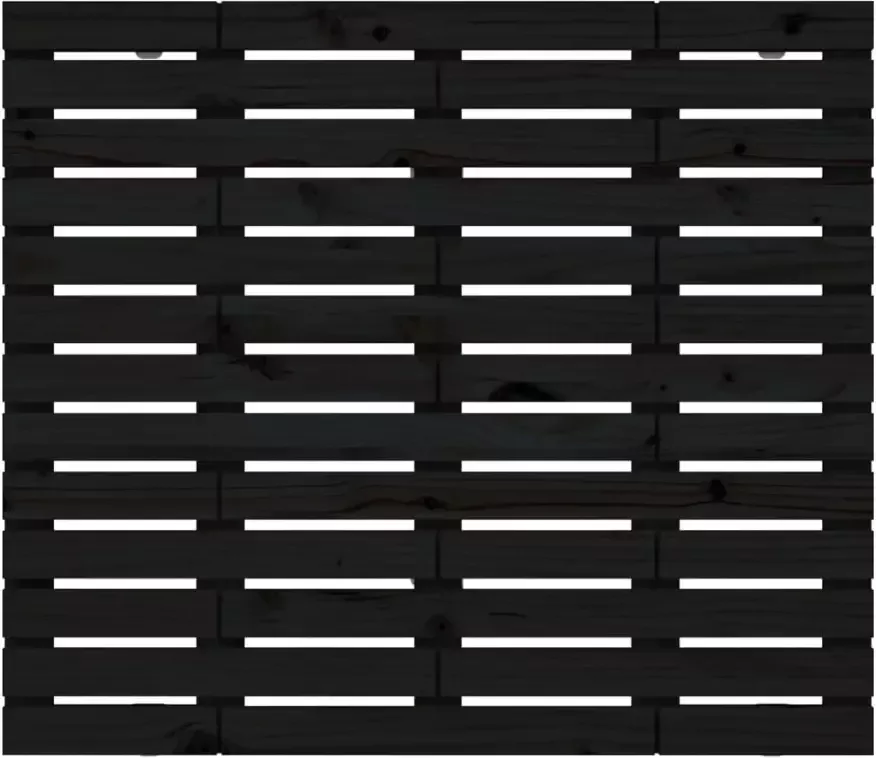 VIDAXL Hoofdbord wandmontage 106x3x91 5 cm massief grenenhout zwart - Foto 3