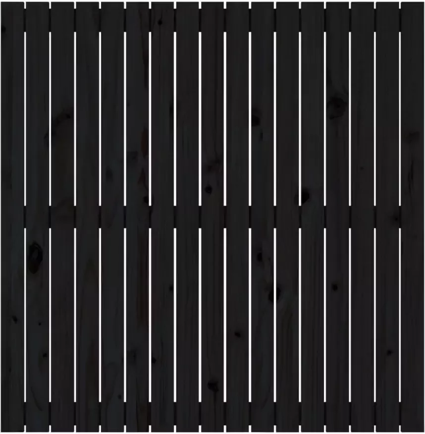 VIDAXL Hoofdbord wandmontage 108x3x110 cm massief grenenhout zwart - Foto 3