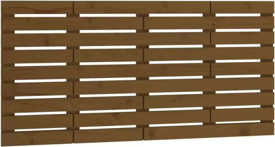 VIDAXL Hoofdbord wandmontage 141x3x63 cm grenenhout honingbruin - Foto 4