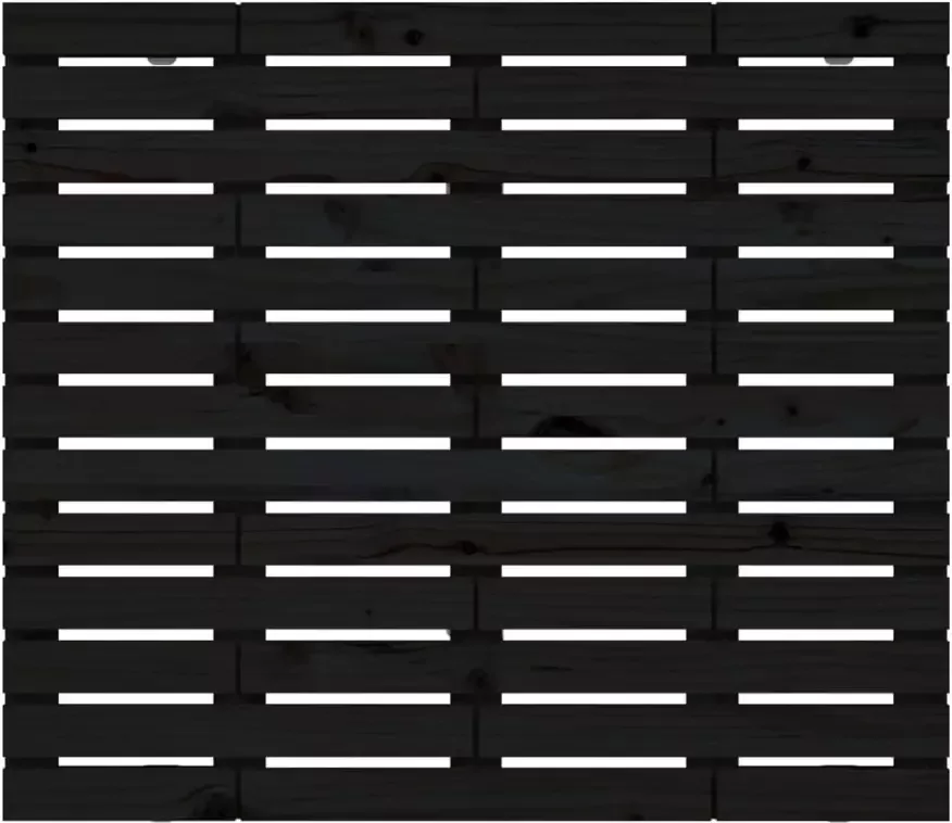 VIDAXL Hoofdbord wandmontage 141x3x91 5 cm massief grenenhout zwart - Foto 3