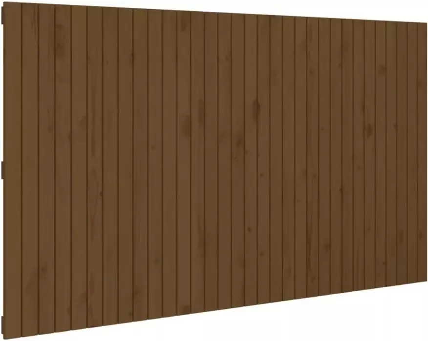 VIDAXL Hoofdbord wandmontage 204x3x110 cm grenenhout honingbruin - Foto 4