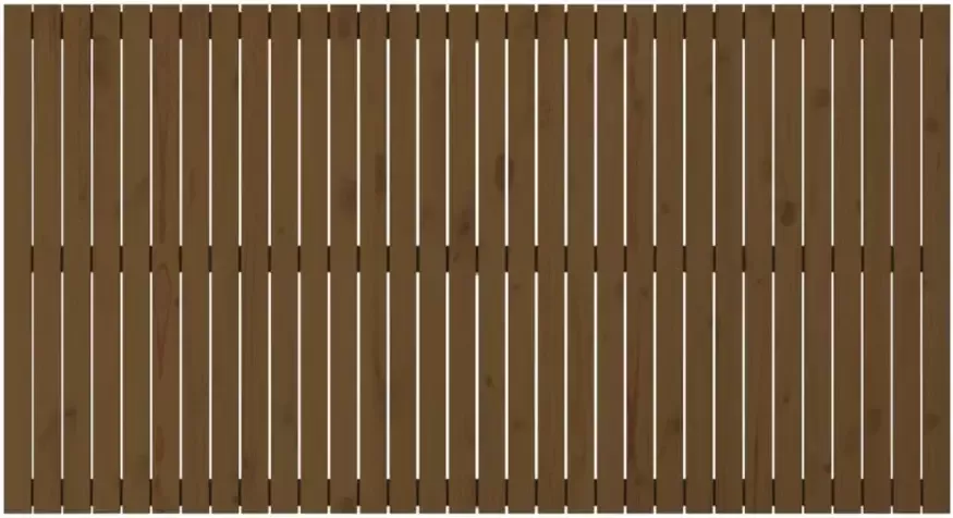 VIDAXL Hoofdbord wandmontage 204x3x110 cm grenenhout honingbruin - Foto 3