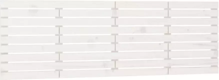 VIDAXL Hoofdbord wandmontage 206x3x63 cm massief grenenhout wit - Foto 4