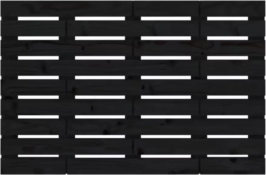 VIDAXL Hoofdbord wandmontage 81x3x63 cm massief grenenhout zwart - Foto 3