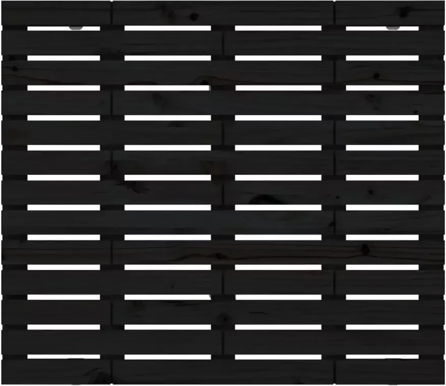 VIDAXL Hoofdbord wandmontage 81x3x91 5 cm massief grenenhout zwart - Foto 3