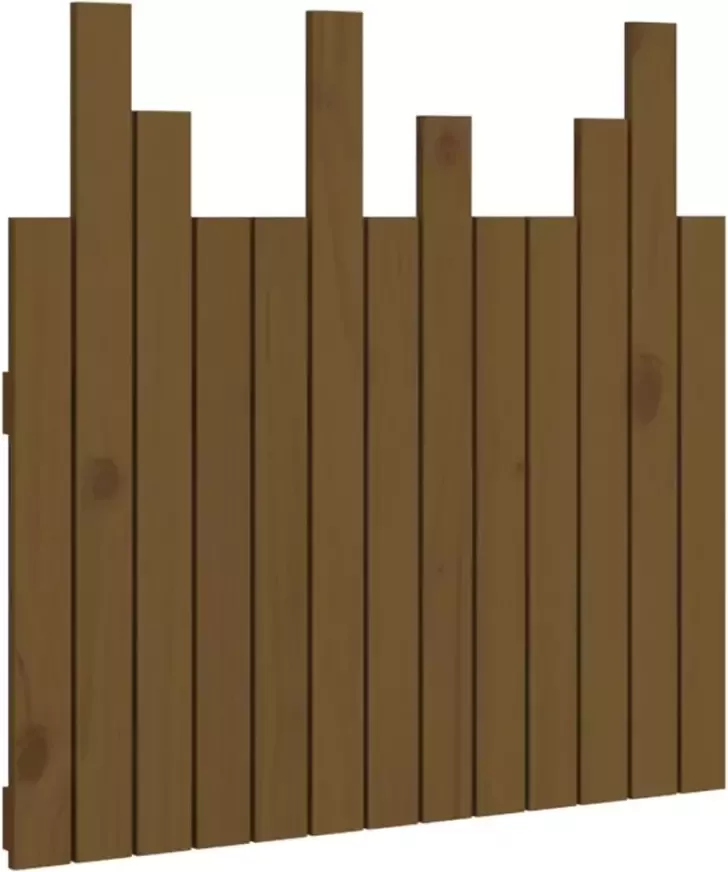 VIDAXL Hoofdbord wandmontage 82 5x3x80 cm grenenhout honingbruin - Foto 4