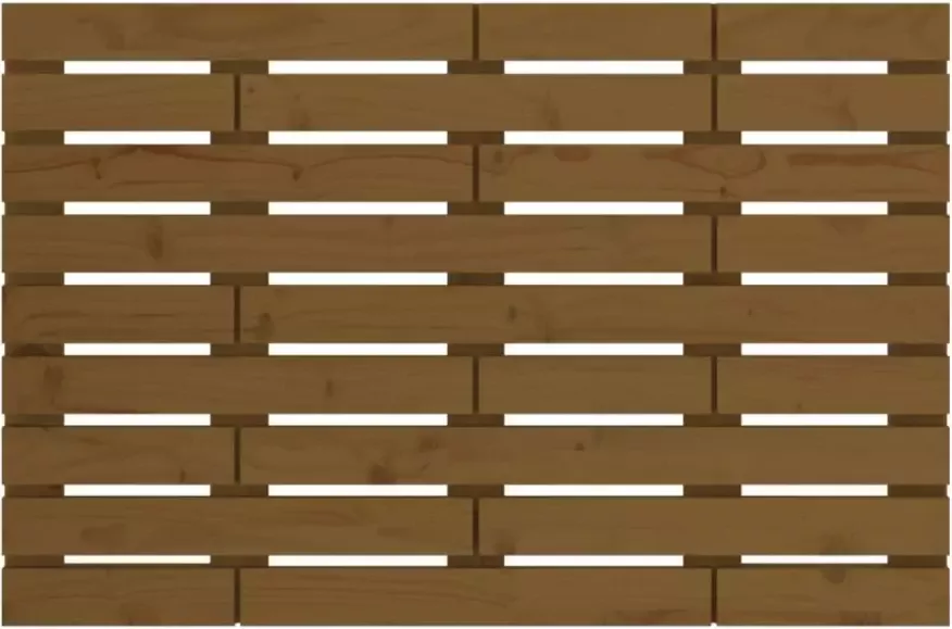 VIDAXL Hoofdbord wandmontage 96x3x63 cm massief grenenhout honingbruin - Foto 3