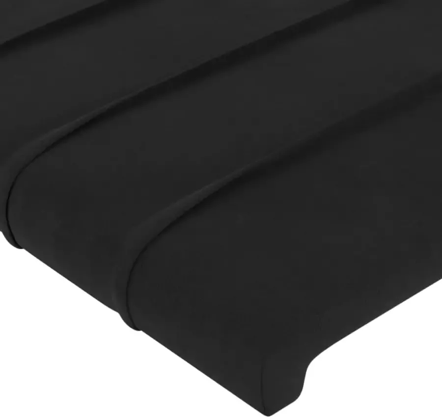 VIDAXL Hoofdborden 2 st 100x5x78 88 cm fluweel zwart - Foto 3