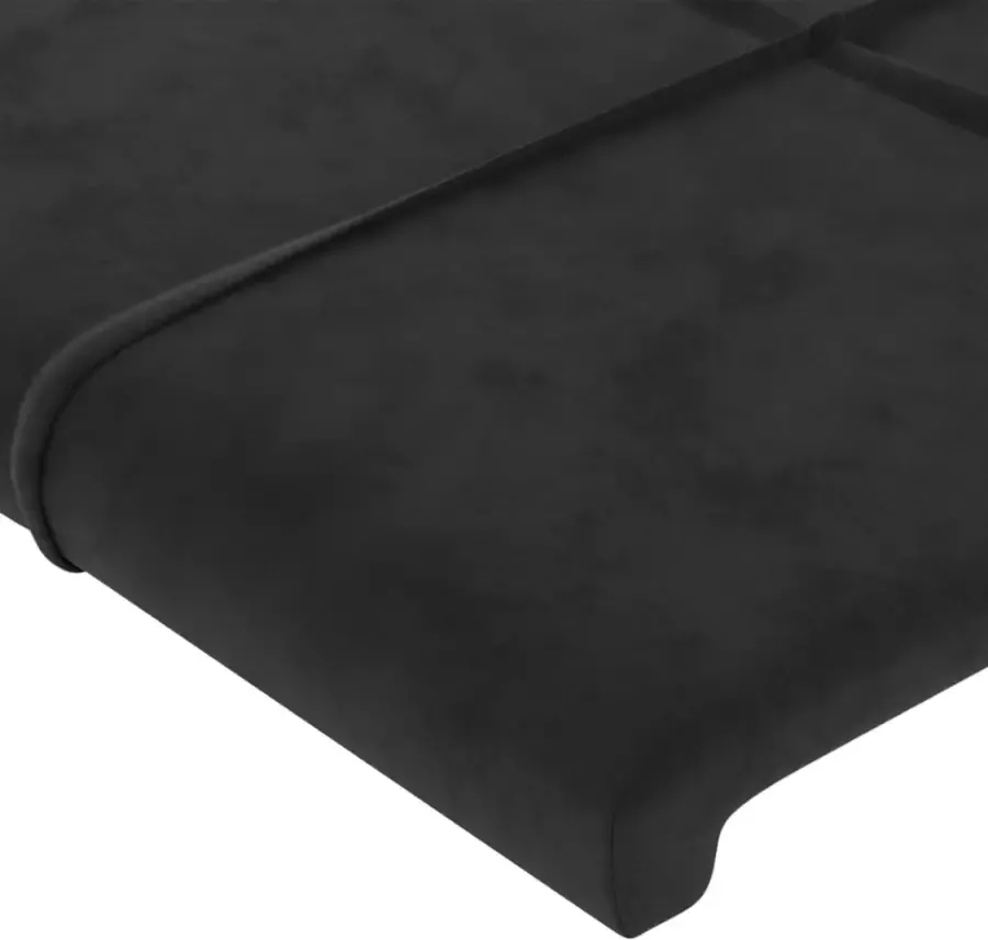 VIDAXL Hoofdborden 2 st 100x5x78 88 cm fluweel zwart - Foto 2