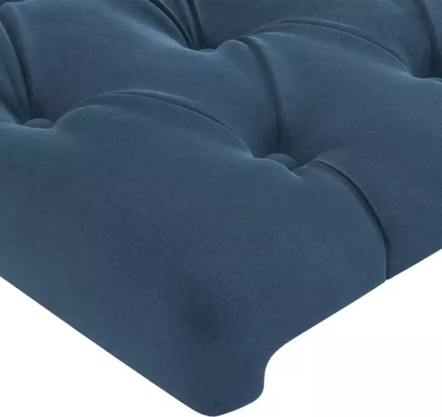 VIDAXL Hoofdborden 2 st 100x7x78 88 cm fluweel donkerblauw - Foto 5