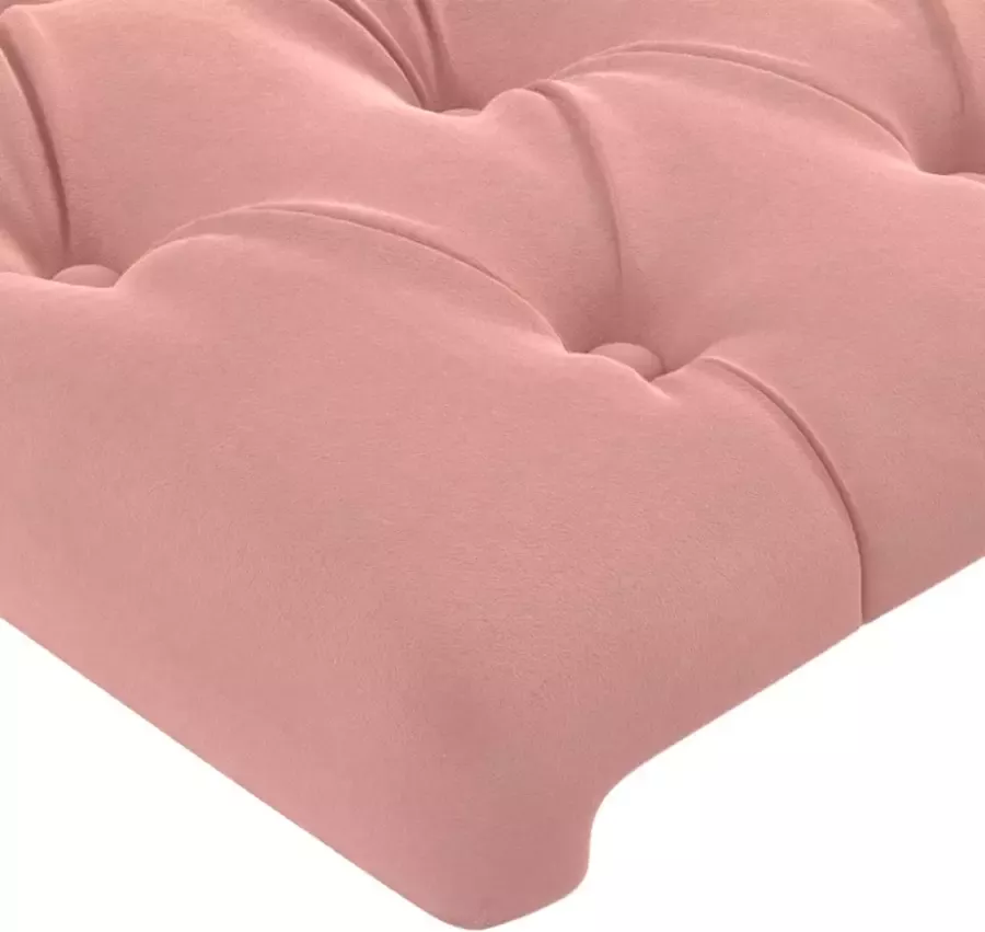 VIDAXL Hoofdborden 2 st 100x7x78 88 cm fluweel roze - Foto 2