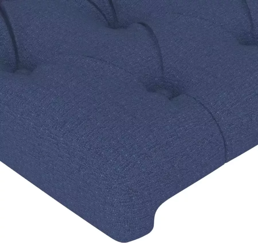 VIDAXL Hoofdborden 2 st 100x7x78 88 cm stof blauw