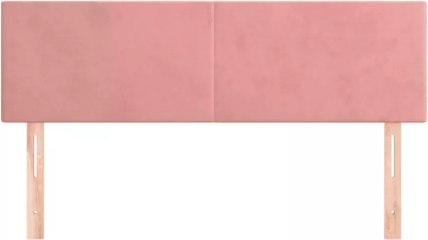 VIDAXL Hoofdborden 2 st 72x5x78 88 cm fluweel roze - Foto 10