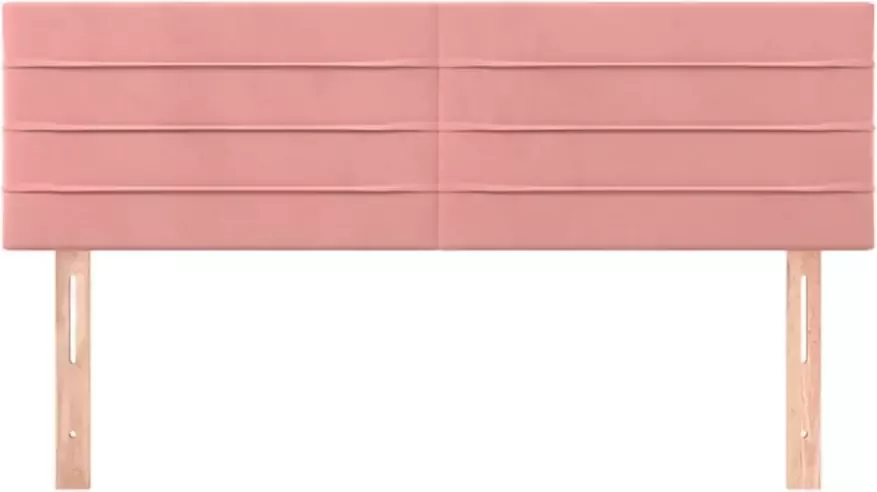VIDAXL Hoofdborden 2 st 72x5x78 88 cm fluweel roze - Foto 7