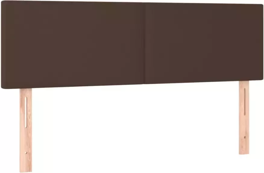 VIDAXL Hoofdborden 2 st 72x5x78 88 cm kunstleer bruin - Foto 3