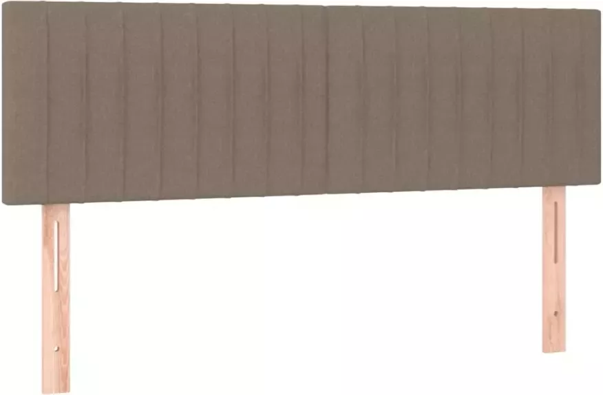 VIDAXL Hoofdborden 2 st 72x5x78 88 cm stof taupe - Foto 7